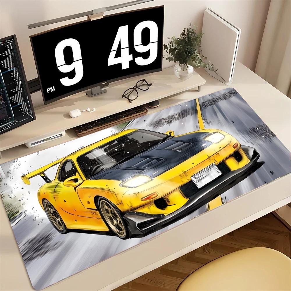 Auto Klassisch JDM Initial D Mauspads Mousepad Großes Gaming-Mauspad LockEdge Verdickt Computer Tastatur Tisch Schreibtischmatte