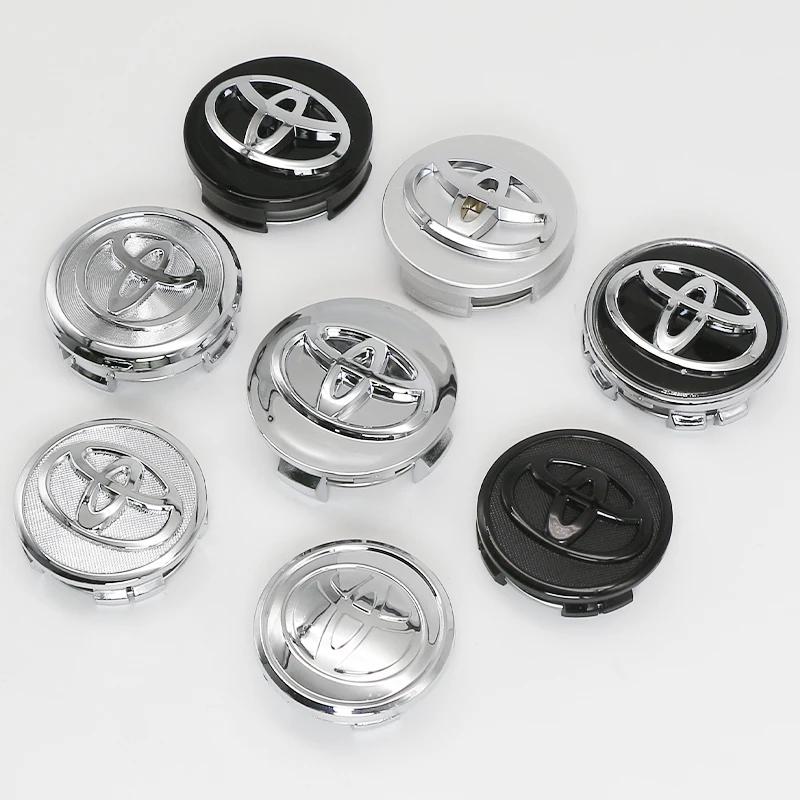 4Pcs 57mm 62mm ABS Car Wheel Center Hub Caps Hub cap Cover Badge Car Emblem For Toyota C-hr Prado Prius Avensis Rav4 Yaris Hilux