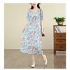 DIMANAF New 2026 Summer Women Plus Size Vintage Lady Long Dress Floral Print Beach sundress Loose Oversize Cotton
