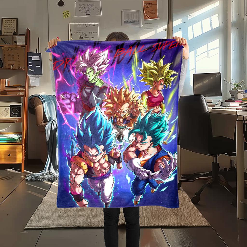 1PC DRAGON BALL  Print Flannel Blanket, High quality All Seasons, Home Decor, Warmth and Comfort, Perfect for Christmas Gifts