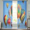 Hot Air Balloon Sky Tulle Curtains for Bedroom Hall Living Room Decor Chiffon Curtain for Balcony Kitchen Home Drapes