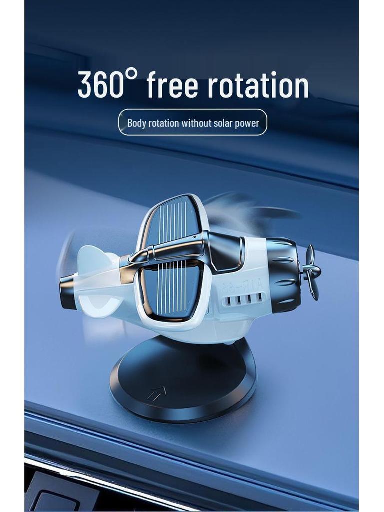 Solárna rotujúca ozdoba lietadla do auta