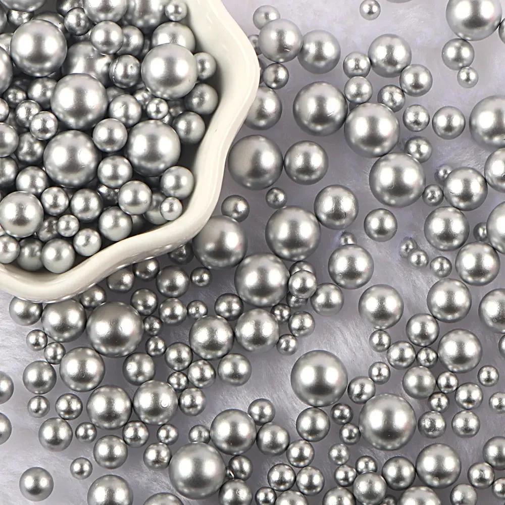 Miçangas ABS Imitação de Pérola Multicoloridas Sem Furo Miçangas Soltas para Arte de Unhas DIY Artesanato Decoração de Scrapbook