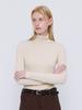 Leusejiem Soft Wool Tencel Turtleneck T-Shirt - Cream