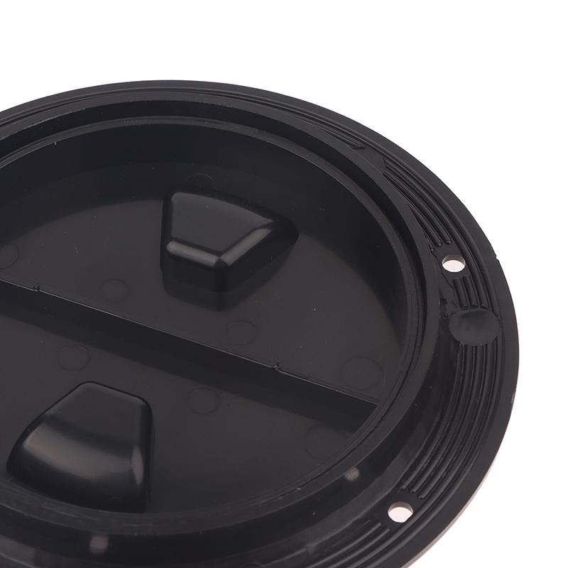 4/6/8In Abs Plastic White Black Round Deck Inspection Plate Hatch Cover Deck Plate Non Slip Detachable For Marine Rv Yacht Boat