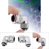 PC Water Cooling Two touch Fitting G1Celsius4 Thread 90 Degrees Elbow Connector for 14MM Tube Black