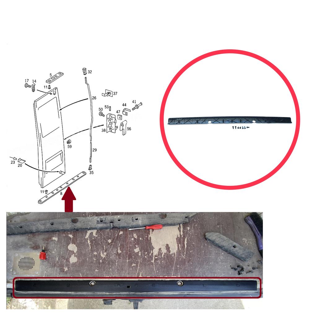ESP1246 Rear Panel Door Sill Trim Bottom Plate for Mercedes Sprinter W901 W902 W903 W904 VW LT MK2 1996-2006 9017660119
