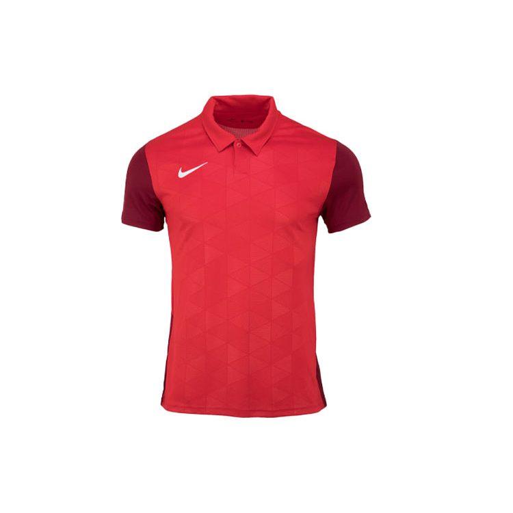 Nike Polo Shirts Men's Red Polo Collar Moderate Straight Fit BV6725-657