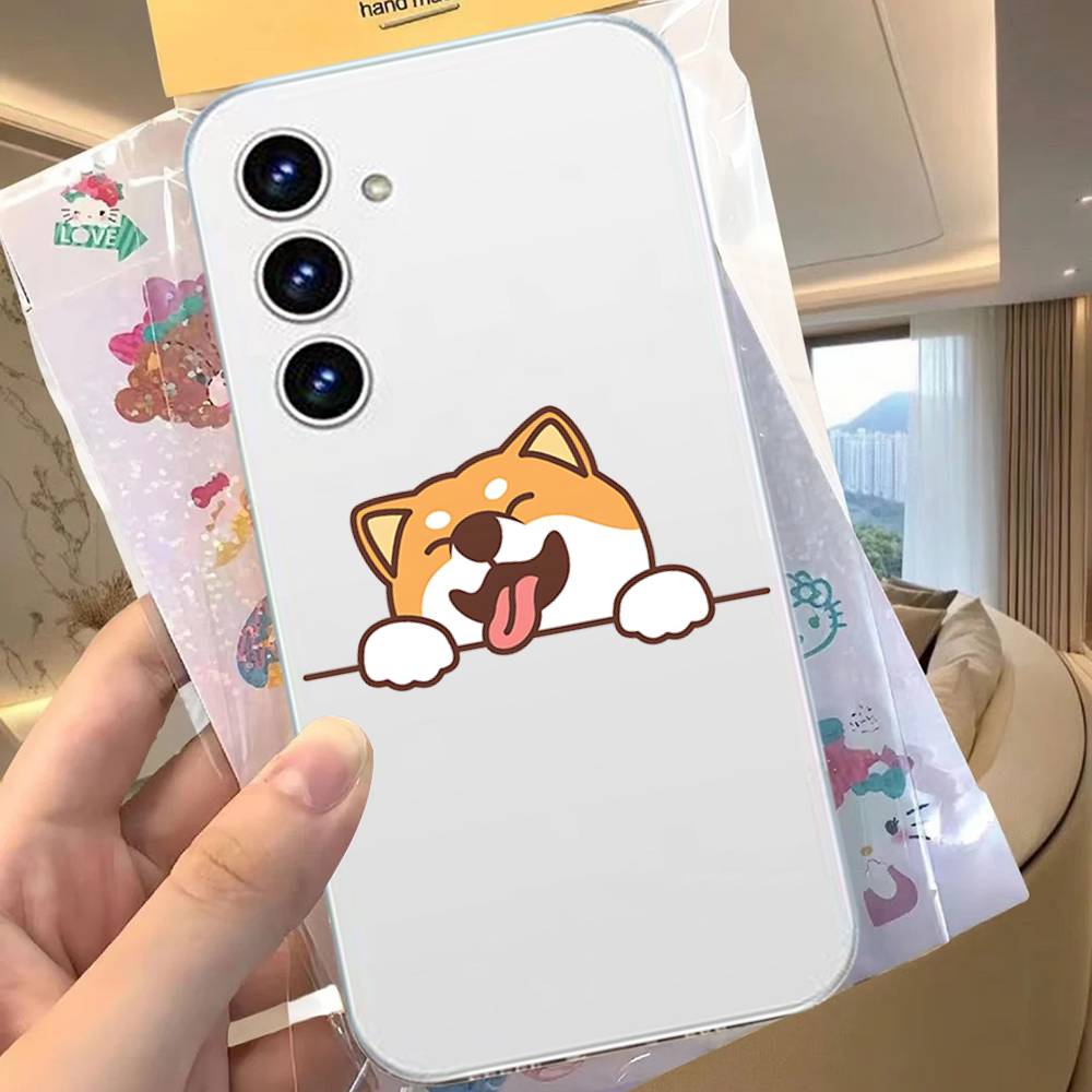 S-Shiba I-Inu Phone Case For Samsung Galaxy Transparent Cover A52 A12 A51 S21 Edge S22ULTRA S23 S24 S20LITE Plus Ultra