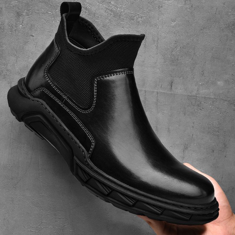 Men's Spring and Autumn Popular Leather Martin Boots