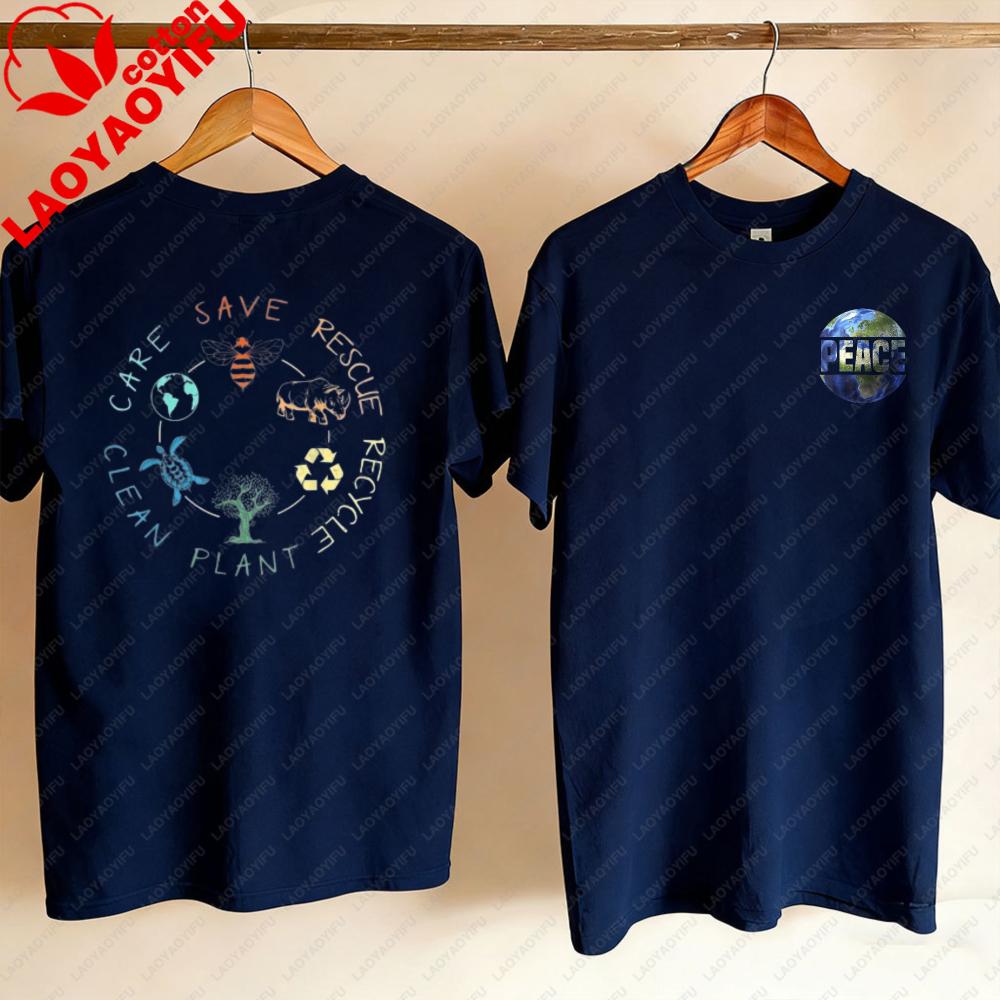 

Save Bees Recycle Protect Earth Day Unisex Cotton TShirt Vintage Gothic Graphic T Shirts Y2k Top Oversized T Shirt Harajuku S