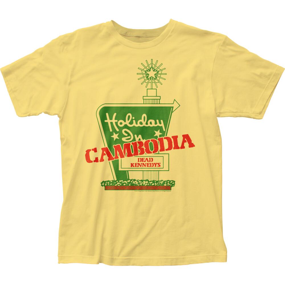 Dead Kennedys Holiday In Cambodia T Shirt Mens Licensed Rock N Roll Band Yellow XXXL