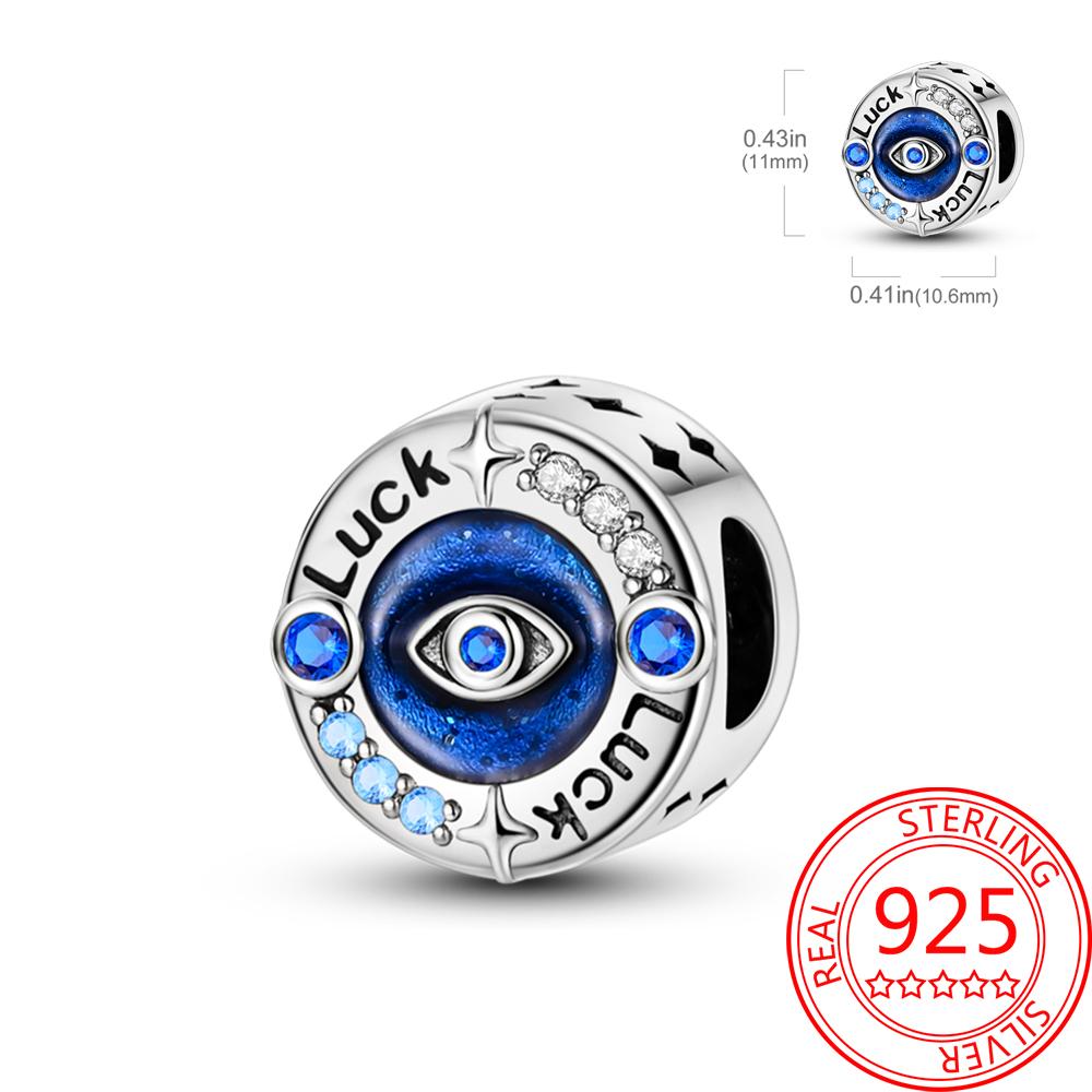 Mysterious Copper Love Evil Eyes Celtic Knot Palm Pendant Beads Safety Clip Fit Brand Bracelet Premium Gift Diy