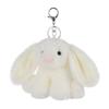 Apricot Lamb Cute White Bunny Soft Keychain Plush Toy, Perfect for Boys and Girls, Fits Kids Backpacks and Purses, 15cm