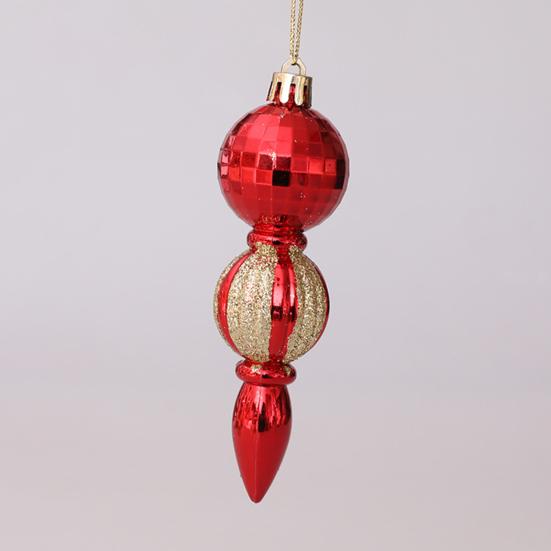 6 Stück/Set Weihnachtsbaum Anhänger Reflektierend mit Seil Erhöhen Festliche Atmosphäre Neujahr Langlebig Bruchsicher Schönes Aussehen Einfach Weihnachten