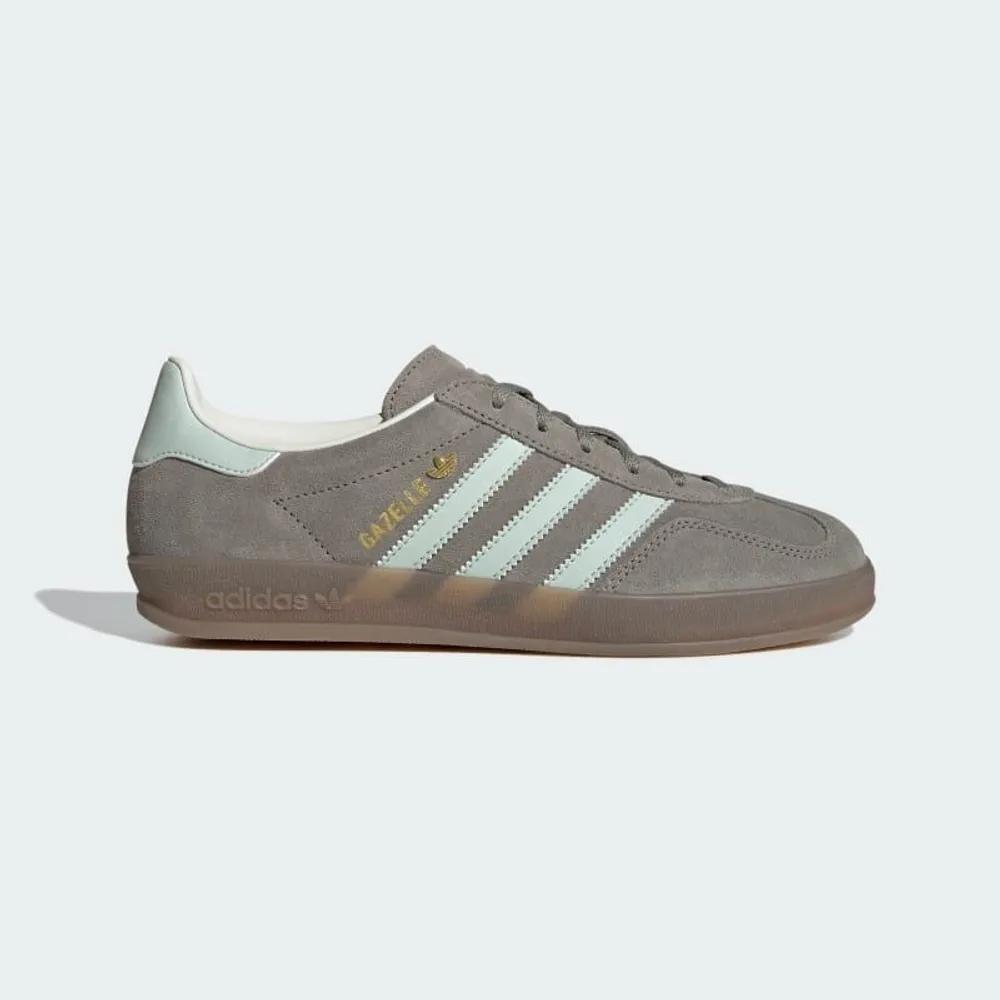 adidas Gazelle Indoor Women's Originals Silver Pebble Linen Green