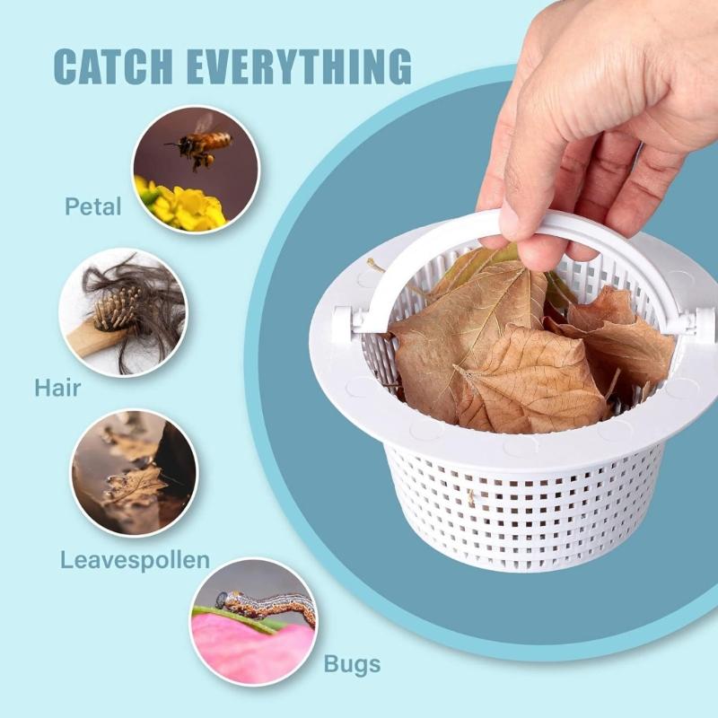 Quickly Install Pool Skimmer Basket Stable Swimming Pool Skimmer Replacement Basket For Water Cleaning