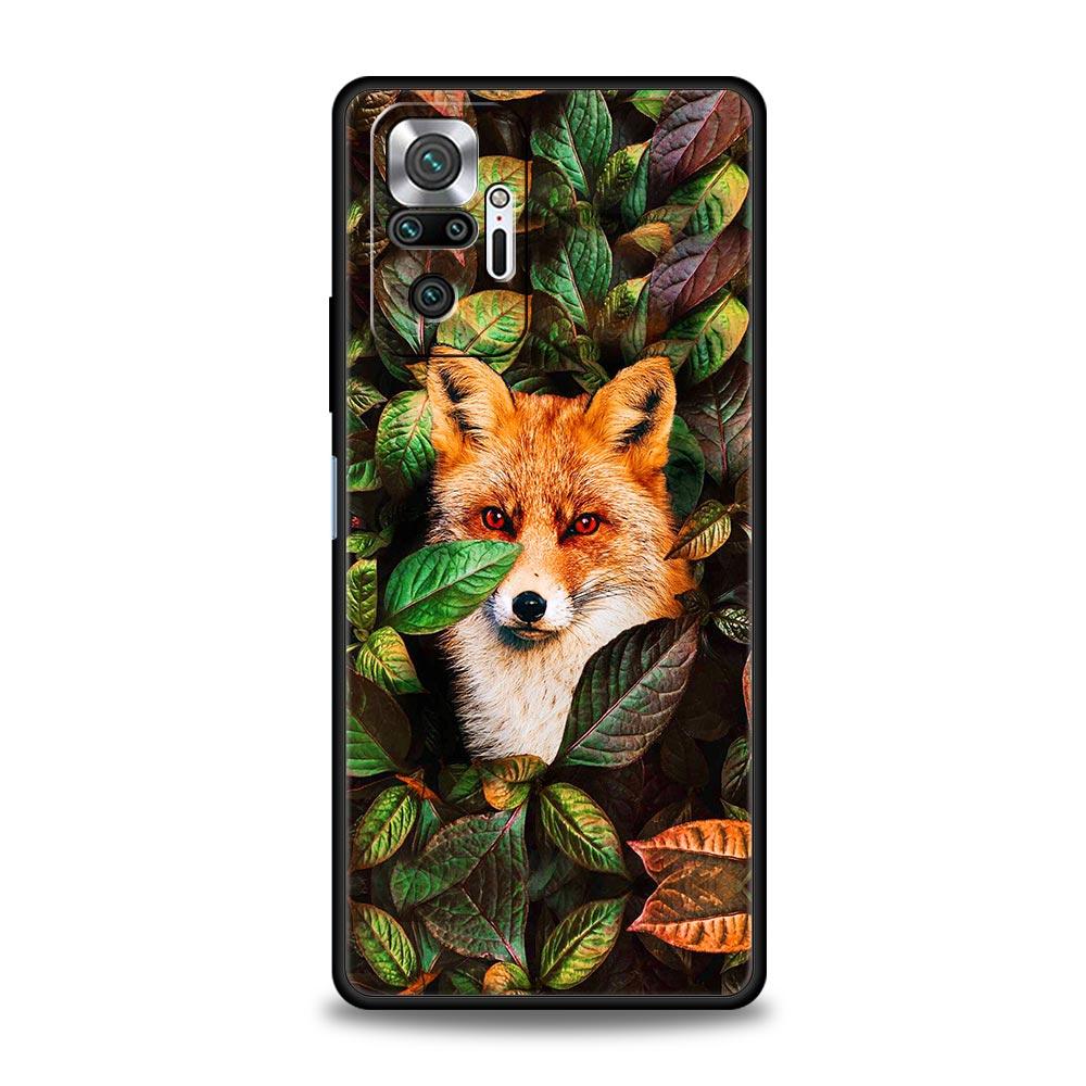 Cute Cartoon Animal Fox Phone Case For Xiaomi Redmi Note 11 10 9 Pro 5G K50 9s 7 8 8T 8A 9A 9C 9T K40 Gaming Cover Coque Funda