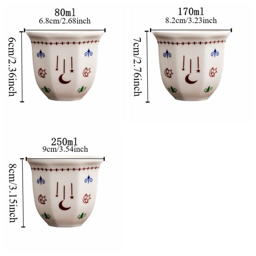 Ethnic Style Latte Espresso Mug 80/170/250ml Turkish Tea Cup Middle Eastern Cup  Coffee Shop