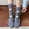 Socks, Autumn and Winter Socks, Boneless Socks, Women's Warm Wool Socks, Cute Polka Dot Striped Puppy Mid-calf Socks, Versatile Women's Socks