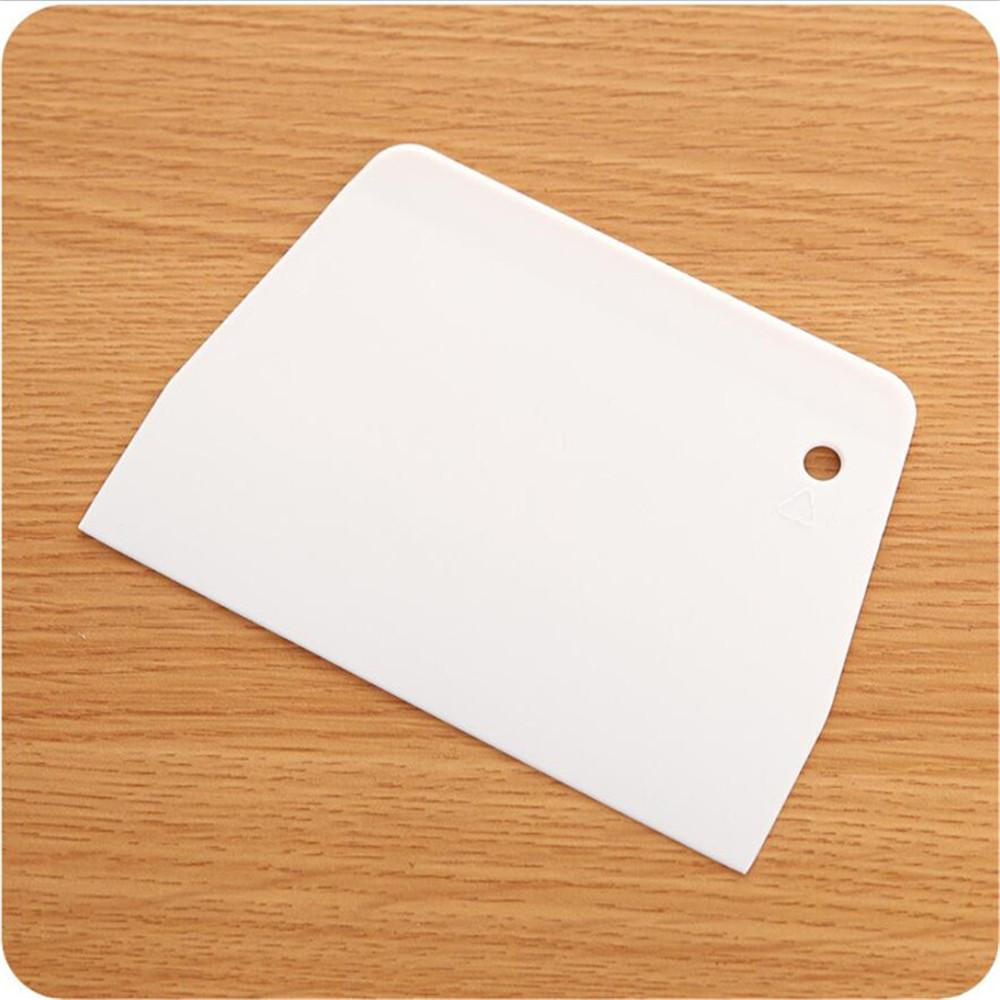 Pastry Cutter Plastic Cake Spatulas Dough Scraper Trapezoid Bread Pizza Fondant Tools Butter Knife Multiduty White Safe Bakeware