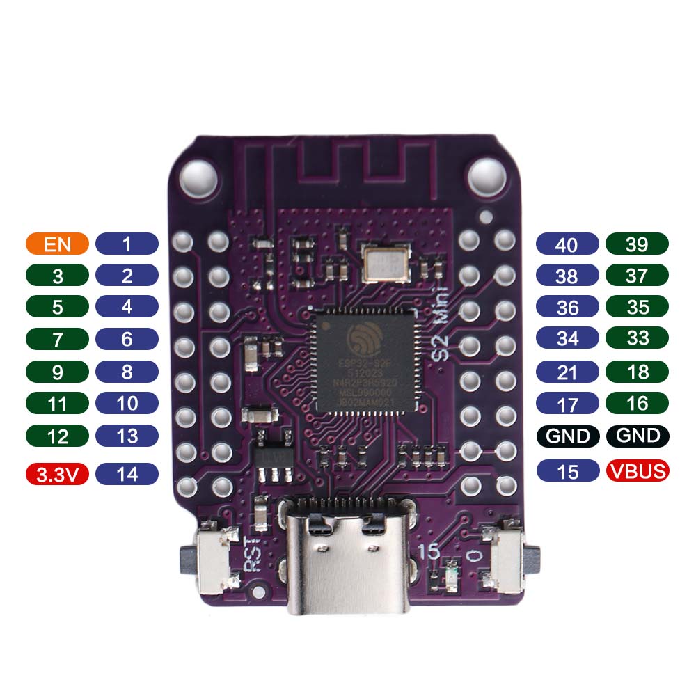 2MB PSRAM WIFI Board MicroPython Compatible ESP32-S2FN4R2 Compatible ESP32 S2 Min IOT Applications