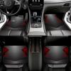 4pcs Car Floor Mats, Futuristic Red&Gray Design, Material, Dynamic Geometric Pattern, For Car Interior, Modern High - Tech Aesth