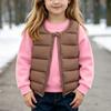 Kids Cotton Padded Vest Warm Quilted Outerwear for Boys Girls