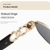 Retro Metal Oval Glasses for Men and Women Fashion High-end Trend Sun Protection Sunshade Outdoor Sunscreen  Eyewear