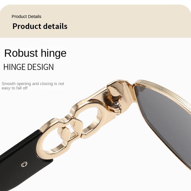 Retro Metal Oval Glasses for Men and Women Fashion High-end Trend Sun Protection Sunshade Outdoor Sunscreen  Eyewear