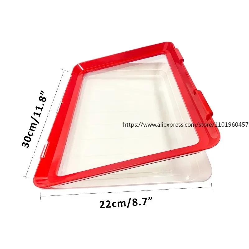 Vacuum Food Container Food Preservation Tray Fresh-keeping Meat Dishes Refrigerator Storage Container Kitchen Storage Tray 2PCS