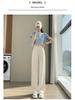 Women's Chiffon Wide-Leg Pants, Summer 2026: High-Waist, Lightweight Ice Silk, Sun-Protective, Casual Drape Style.