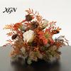 Lifelike Faux Floral Centerpieces Artificial Table Flower Arrangement, Mixed Lily Rose Silk Fake Bouquet, Elegant Vintage Style Decor for Dining