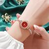 Fashion Diamond Round Women's Watch with Free Adjustment Bracelet Watch Women's Quartz Watch