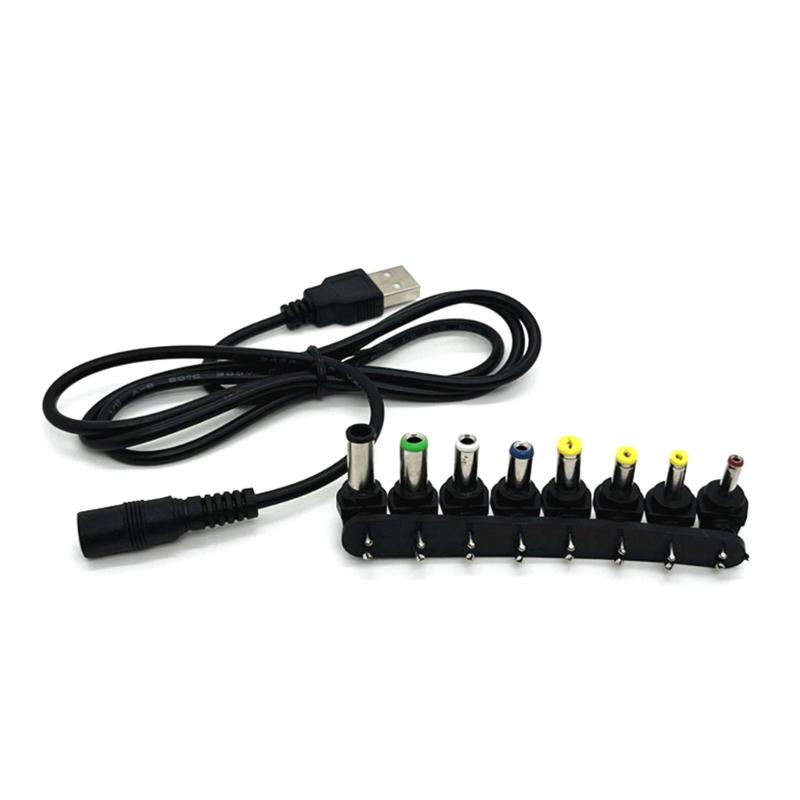 USB 5V į DC9V 12V Maitinimo Kabelis Maršrutizatoriams Garsiakalbiui USB į DC5.5x2.5mm 8 Adapteriai Įkrovimo Kabelis Maitinimo Laidas