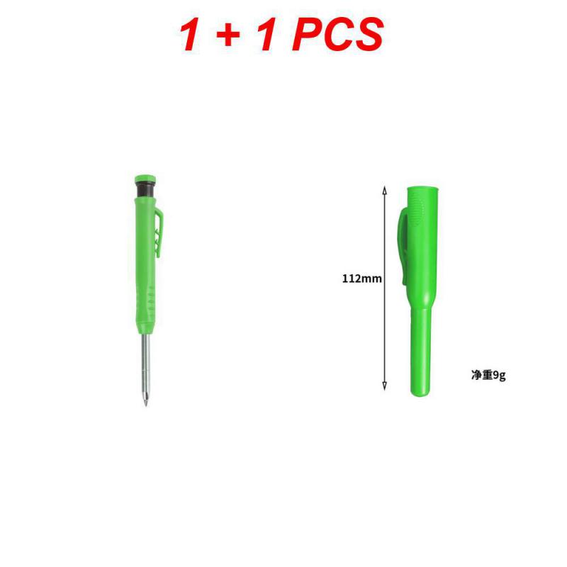 Carpenter's Movable Pen Deep Hole Marking Pencil Refill Carpenter Scriber Mechanical Pencil With Sharpener Stationery Supplies