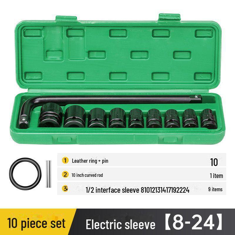 Jeu de clés à douille hexagonales électriques Fengwei grandes et allongées, 8-32 mm, 12 pièces