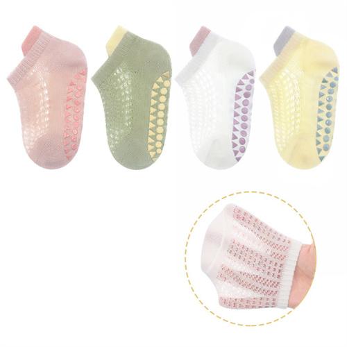 4Pairs/set Children's Boys Girls Sock Summer Mesh Thin Kids Socks For Girls Casual Toddler Baby Short Floor Sock Anti-slip 0-5Y