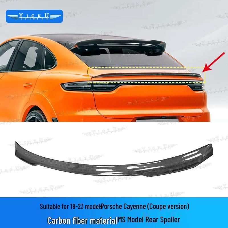 Porsche Cayenne 9Y0 Carbon Fiber Rear Spoiler & Middle Wing for 2018-2025 Models