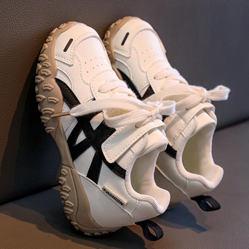 Kids Autumn Winter Soft Sole Sneakers Girls Dad Shoes Boys Retro Running Shoes For Middle And Big Children Casual Sport Footwear