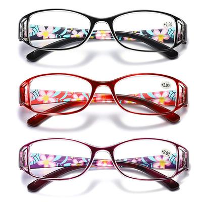 FOENIXSONG Women's Reading Glasses Anti Blue Ray Lenses +1.00 +2.00 +3.00 +4.00 Floral Plus Prescription Eyewear for Women SK765
