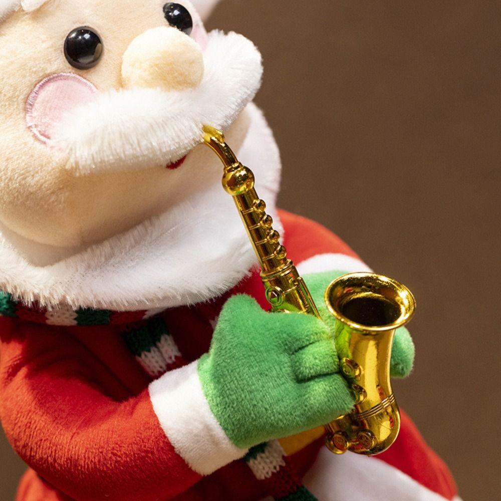 Santa Claus Christmas Plush Toy Snowman Elk Dancing Singing Stuffed Toys  Home Decor