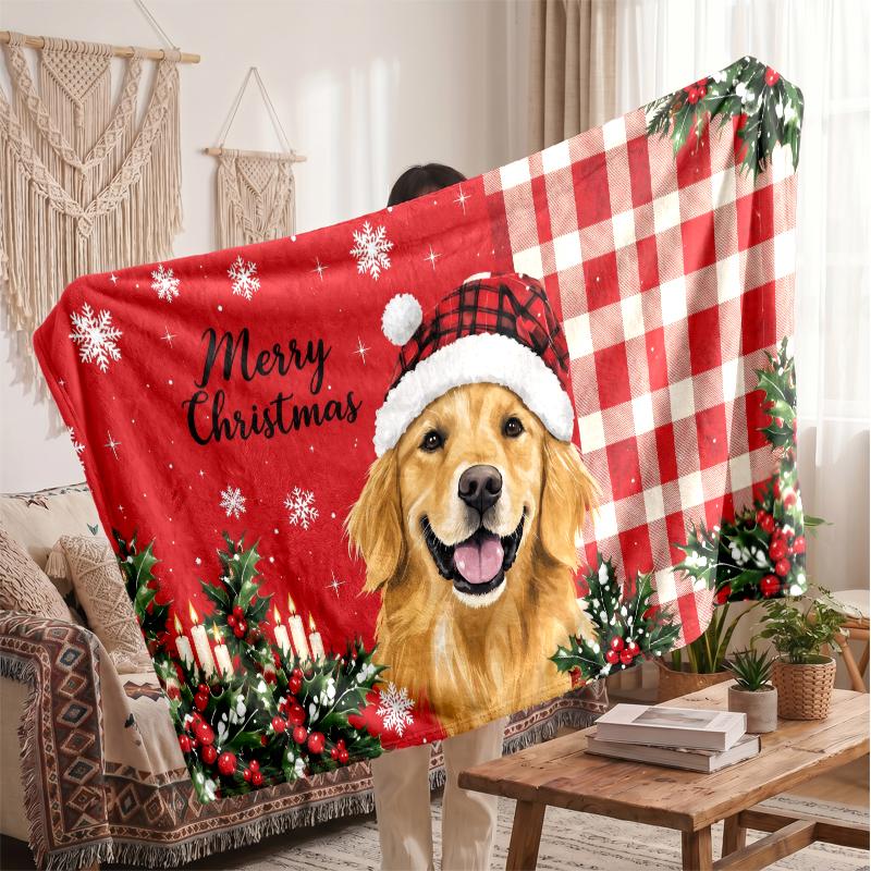 Christmas Flannel Throw Blanket Soft Warm Cozy For Sofa Bed Indoor Home Use Great Holiday Gift