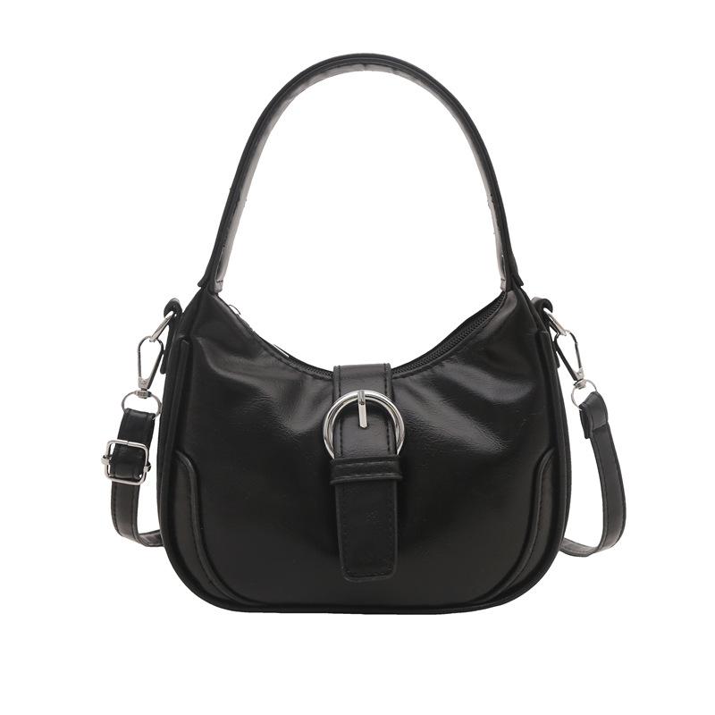 Belt Decoration Simple Handbag Women's 2025 New Trend Versatile Single Shoulder Messenger Bag Dumpling Bag