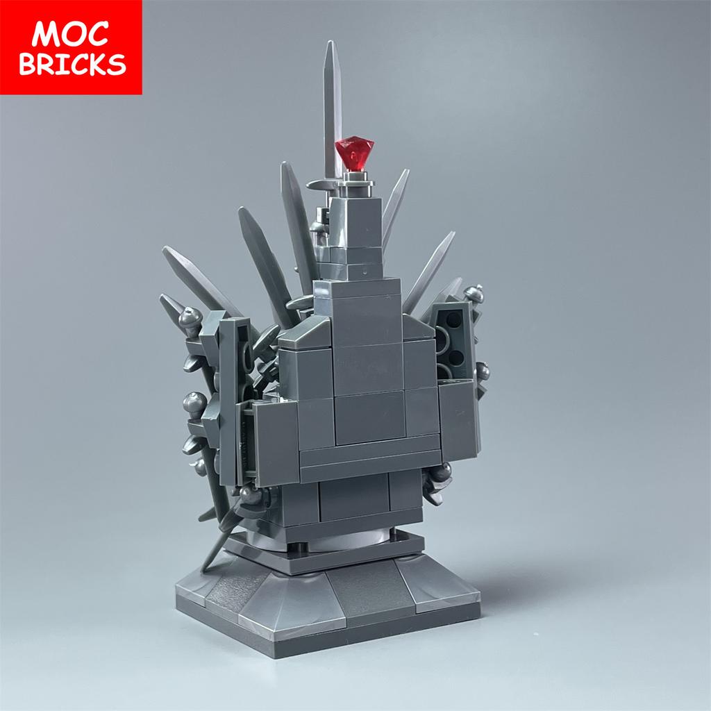 Set  MOC BRICKS Famous Movie The Iron sword King Magic rotating throne Figures Idea Building Blocks Children Toy Gifts
