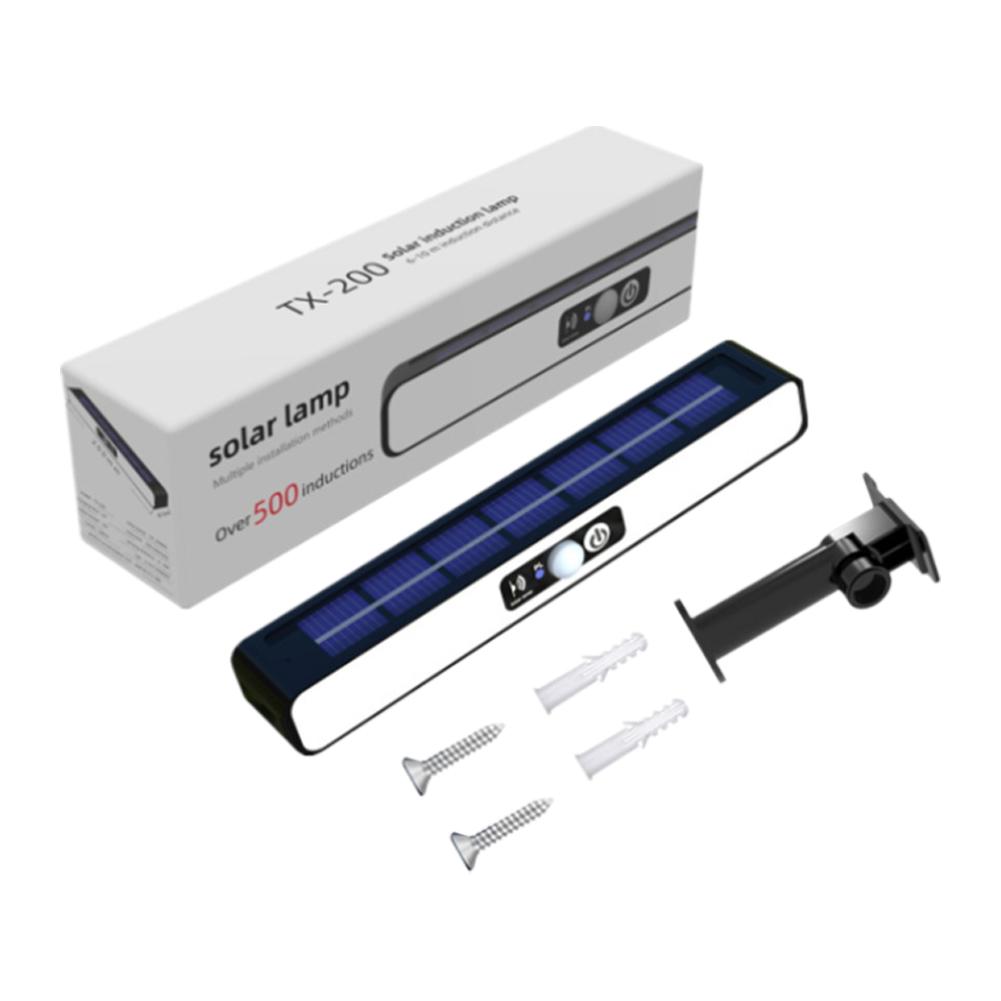 

Водонепроницаемый светодиодный солнечный светильник для патио, регулируемая подставка, датчик движения, зажимная лампа с автоматическим включением для забора, входной двери, гаража