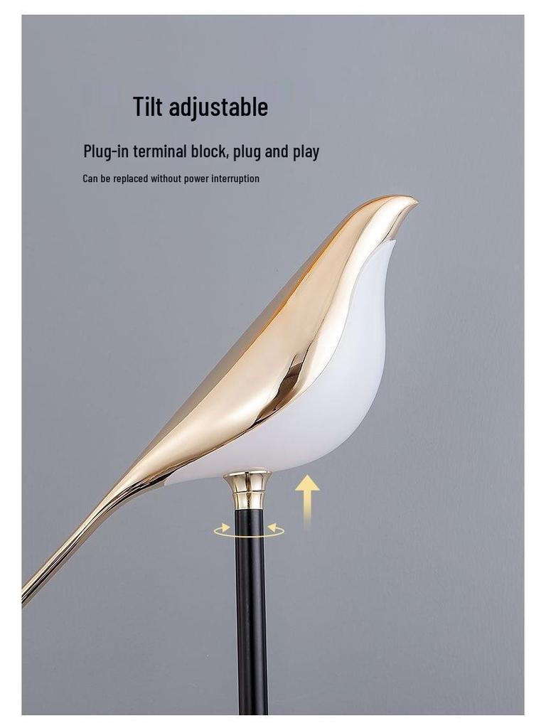 Nordic Minimalist Magpie Bird Wall Lamp - Luxury Designer Table & Bedside Light