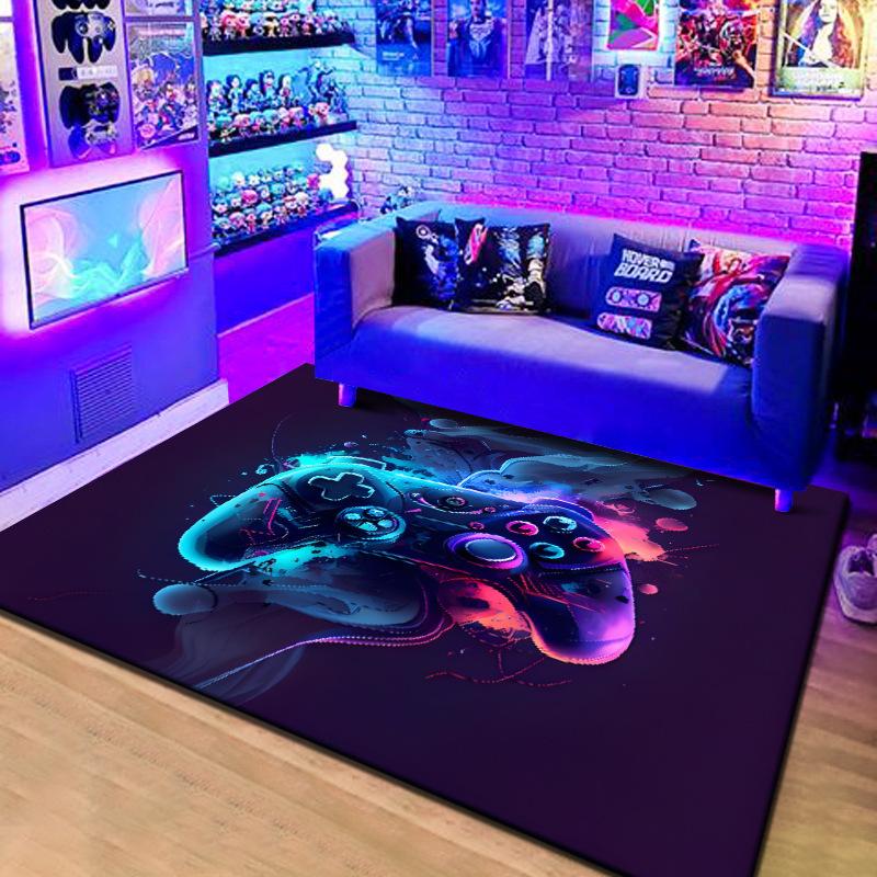 3D Game Console Carpet, Video Game Controller, e-Sports Room Decoration Floor Mat, Cool Living Room Rug, Home Decoration