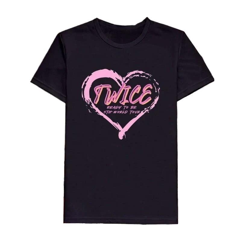 2026 Kpop Twice Lovely T-shirt Short Sleeve Ready To Be Album Photo Printing Tshirt for Women TZUYU SANA MINA JIHYO NAYEON MOMO DAHYU 4XL