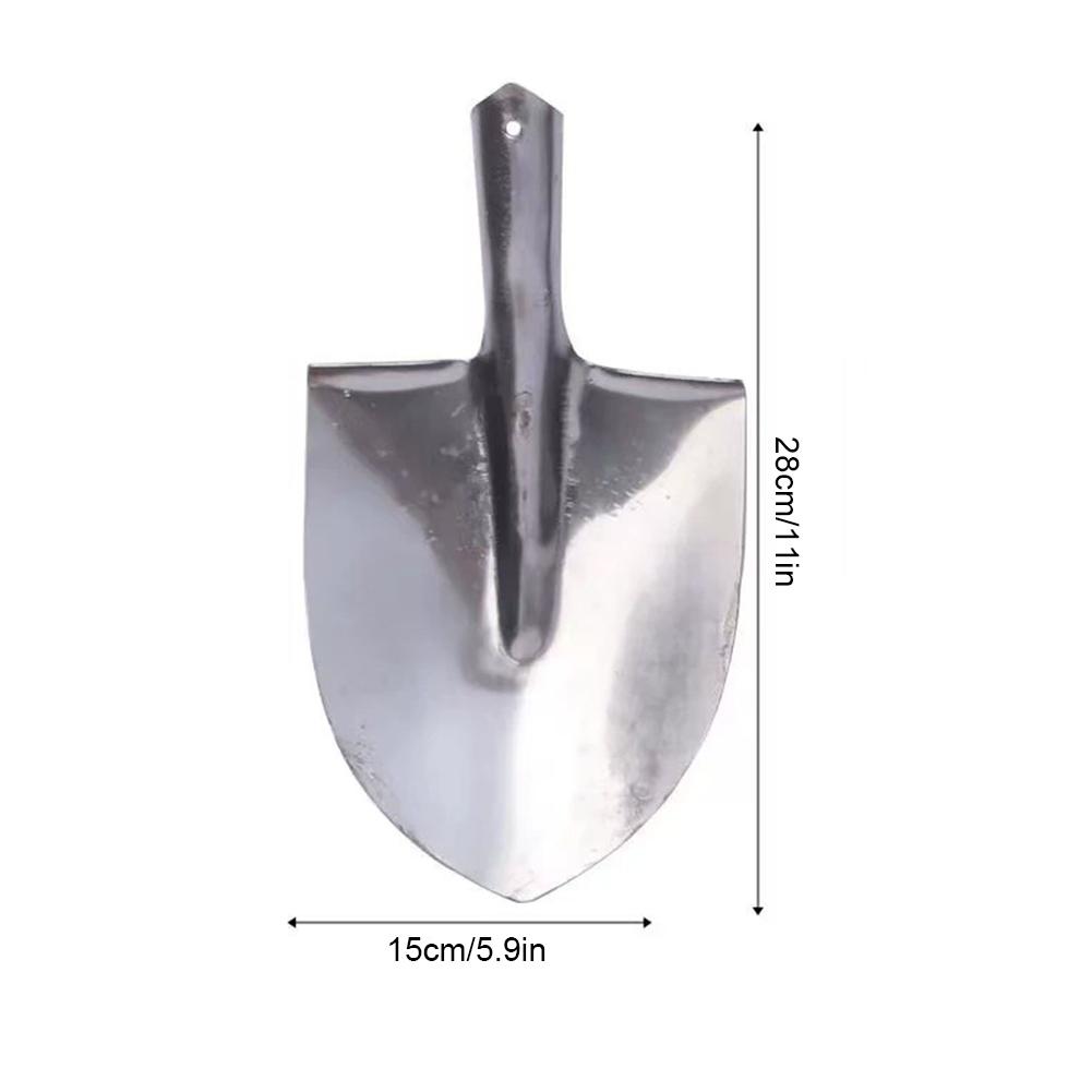 Steel Agricultural Trenching Shovel Drain Spade Head Narrow Opening Digging Spade Multipurpose Pointed Steel Shovel Garden Tool